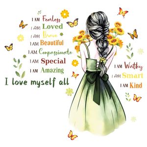 <span class=keywords><strong>Papier</strong></span> <span class=keywords><strong>peint</strong></span> Hinata Little Girl avec slogan inspirant en anglais, décoration pour salon et chambre à coucher, <span class=keywords><strong>papier</strong></span> <span class=keywords><strong>peint</strong></span> auto-adhésif, autocollant mural - Product Image 6