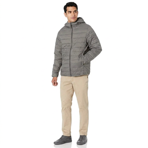 Stylish <b>Men's</b> Hooded Puffer <b>Jacket</b> for Winter 2026 Custom Design <b>Long</b> Outerwear Feather Puff Pocket Decoration New Coated - Product Image 1