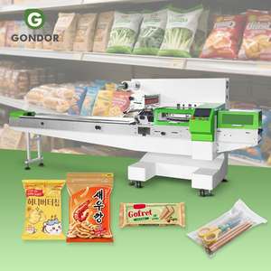 Fruit Bag Single Cookie Dough Horizontal Flow Wrapping Automatic HDPE Pouch Packing Machine with Capping for Ice Lolly and Bread - Product Image 1