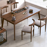 2025 nouvelle Table basse en bois massif avec quatre chaises maison salon Table à thé chaise combinaison