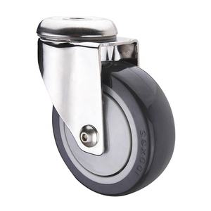 WBD Großhandel 150kg 4 Zoll TPR/PU Supermarkt Einkaufs wagen Rad Nachlauf - Product Image 1