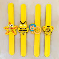 Jam tangan anak perempuan anak laki-laki hewan 3D kartun bayi cantik hadiah pesta ulang tahun siswa jam tangan jepret mainan waktu belajar dengan jam baterai ekstra