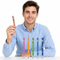 Stylo à bille 2-en-1 avec logo personnalisé et écran en métal pour stylet, largeur d'écriture de 1.0mm, cadeau promotionnel publicitaire direct d'usine