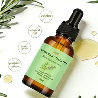Serum Perawatan Rambut & Kulit Kepala dengan Minyak Esensial Rosemary Organik, Melembapkan Kulit Kepala, Bebas Kekejaman Hewan, untuk Semua Jenis Rambut