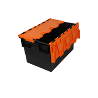 Boîte logistique en PP avec couvercle attaché QuSheng, caisses de déménagement solides, couleur et logo personnalisés, boîtes de déménagement en plastique pour entreprise de déménagement
