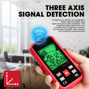 Professional 3-in-1 EMF Meter 3-Axis AC Magnetic Electric Field RF Radiation Detector for Wi-Fi <b>Router</b> <b>Mobile</b> Signal Tower - Product Image 3