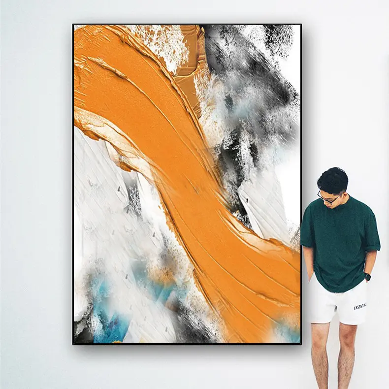 100% hand painted 3d large size thick paint knife wall art artwork acrylic oil painting 3d texture handmade abstract