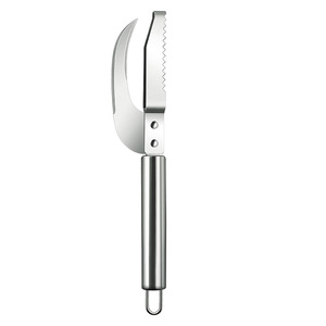 Stainless Steel <b>Fish</b> Scaler 2 In 1 Multi Purpose <b>Fish</b> Cleaning Tool Heavy Duty For Seafood Preparation - Product Image 4