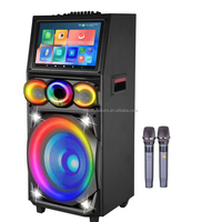 Grossiste d'usine : Enceinte karaoké sans fil Bluetooth avec écran tactile et affichage des paroles, compatible Bluetooth, Aux, RJ45 et Wi-Fi Audio