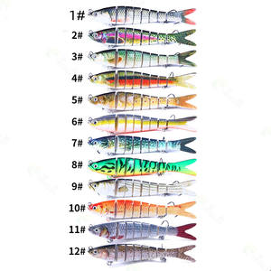 Offre Spéciale 8 segment 137mm 27g 4 # crochet basse artificielle leurres de pêche multi articulé <span class=keywords><strong>Brochet</strong></span> Dur Appât Googan - Product Image 3