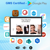 Tableta Android 14 ultrafina montada en la pared de 15,6 pulgadas, tableta de pantalla táctil de señalización Digital, NFC POE opcional para pantalla comercial