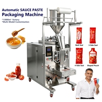 Machine de remplissage verticale haute précision pour pâtes et sauces (pâte de tomate, beurre de cacahuète, vinaigrette, confiture, sirop) en sachets et pochettes