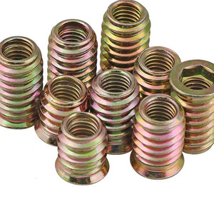 Écrou encastré fileté en bois meubles écrous d'insertion en laiton moletés cylindriques intégrés pour armoire - Product Image 5