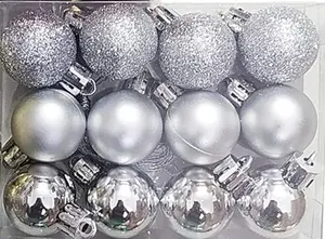 Wholesale Christmas Balls Ornaments For Xmas Tree Silver Gold And Red Christmas Ornament Balls Set