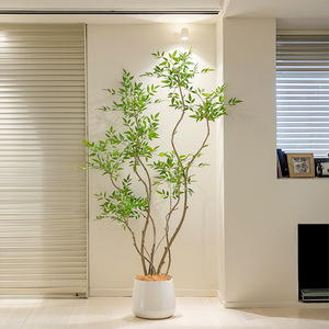Planta Artificial Alta con Maceta para Decoración del Hogar, Planta Artificial Grande, Bambú Artificial, Decoración de Jardín y Exteriores - Product Image 4