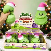 Kerst Jumbo Boom Squishy Speelgoed, TPR Schaal met Bloemvulling Knijp Stressverlichtend Speelgoed, Kerstfeest Favoriet voor Groothandel Cadeaus