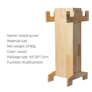 Carcaj <span class=keywords><strong>de</strong></span> flecha <span class=keywords><strong>de</strong></span> madera <span class=keywords><strong>de</strong></span> dos tubos portátil y soporte <span class=keywords><strong>de</strong></span> arco para tiro con arco - Product Image 3