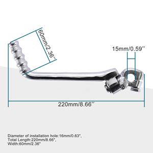 GOOFIT Levier de Démarrage à Pied et Levier de Vitesses pour <span class=keywords><strong>Moto</strong></span> 13/15mm pour 50cc 70cc 90cc 110cc 125cc YX GPX KAYO SDG SSR Pit Dirt Bike - Product Image 6