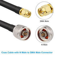 Câble coaxial LMR400 à faible perte de 20 m, ligne d'extension, alimentation RF, transmission de signal, diamètre 5,0 mm, câbles de communication