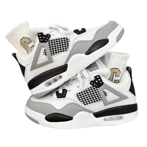 Baskets de basketball tendance style Hong Kong en maille à lacets, amortissantes, légères et antidérapantes, avec doublure en cuir véritable pour hommes et femmes - Product Image 6
