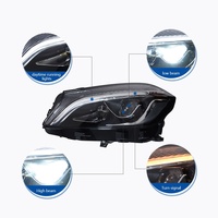 Convient aux modèles 13-18 pour Mercedes-Benz Classe A (W176) - Ensemble de phares pour modification de lentille LED pour feux diurnes A180