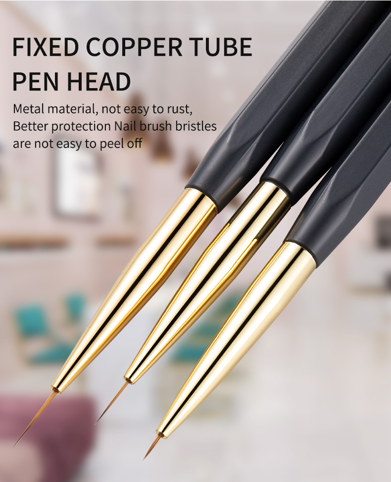 nail art brushes gold