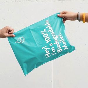 100% Biodegradable Strong Self Sealing <b>Bag</b> <b>Compostable</b> Shock Resistant Poly Courier Express Mailer With Logo - Product Image 1