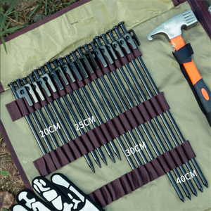4 stuks/8 inch tentnagels voor buiten, zware stalen tentpinnen voor kamperen, luifel, markies, campingveld - Product Image 3