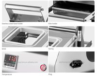 Wanhe – mini machine de scellage de plateaux à salade, presse à main, machine de scellage de boîtes en plastique, équipement de scellage de récipients alimentaires