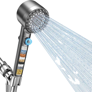Pommeau de douche puissant pressurisé et filtré, filtre de douche pour salle de bain, pulvérisateur à main - Product Image 1