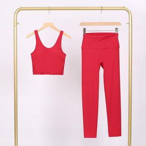 Ensemble de débardeur et de pantalon de <span class=keywords><strong>yoga</strong></span> au design original personnalisable - tenue de sport et de fitness moulante pour femmes - Product Image 4