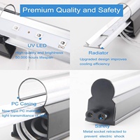 UVA 8W 2ft T5 365nm Tube de lumière noire UV pour fournitures de fête éclairage de scène affiche fluorescente lumières UVB pour sérigraphie