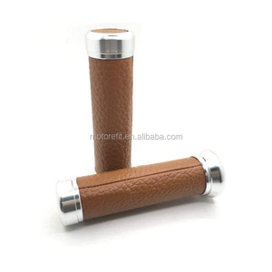 RTS all'ingrosso 2PC <span class=keywords><strong>manopole</strong></span> <span class=keywords><strong>moto</strong></span> <span class=keywords><strong>Vintage</strong></span> manubrio universale in pelle 22MM Scooter - Product Image 6