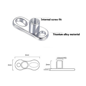 G23 lega di titanio gioielli per il corpo geometrico dermico chiodo di ancoraggio con pelle di diamante innesto occasione di nozze per i bambini - Product Image 4
