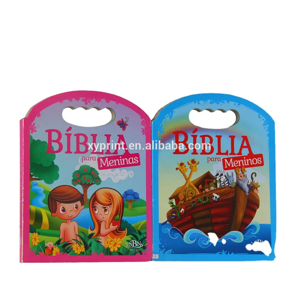 Wholesale OEM Children English hardcover printing educational biblia story activity kids shark board book