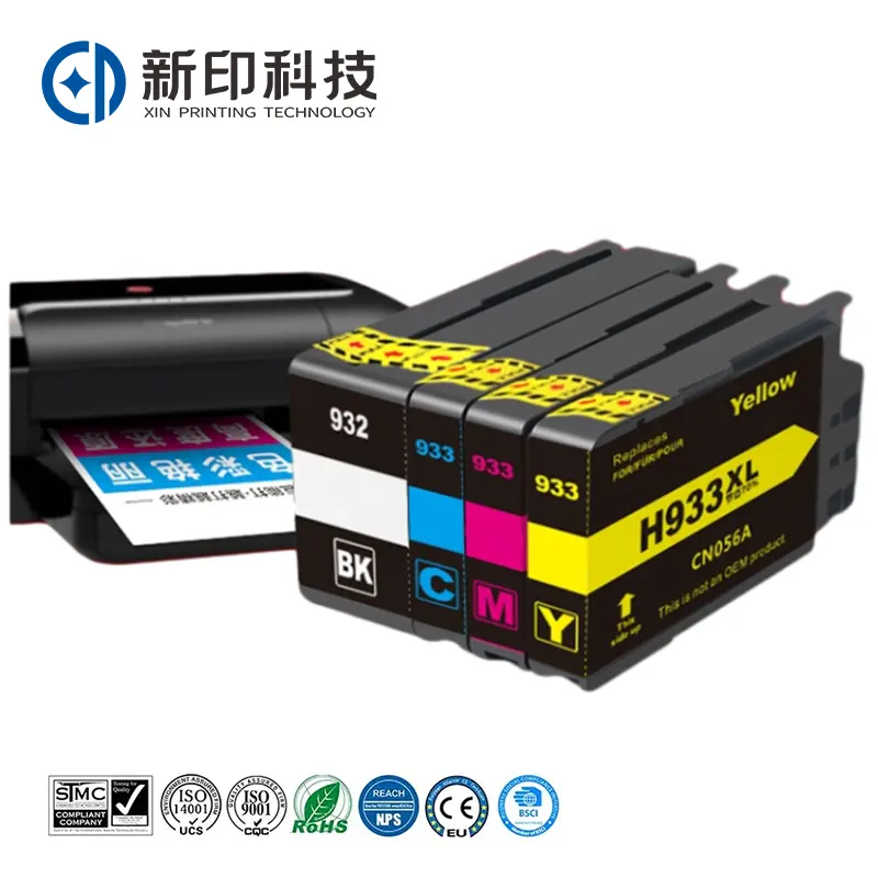 932XL 933XL cao cấp màu tương thích Phun Ink Cartridge cho hp932 cho HP Officejet 7610 7510 7110 máy in