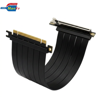 Kabel Ekstensi GPU PCIE-X16-5.0-1890H PCIe 5.0 Profesional Berlapis Perak Tembaga 2 Port Anti-Interferensi EMI Rendah Komputer