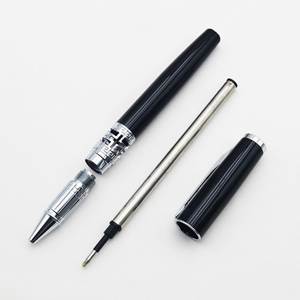 Custom Logo Hollow Roller Metal <b>Pen</b> With Black Rose <b>Gold</b> for New Business Gift - Product Image 6