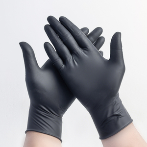 Gants <span class=keywords><strong>de</strong></span> sécurité en nitrile noir jetables épaissis 6,8 g pour le nettoyage des toilettes, <span class=keywords><strong>de</strong></span> la salle <span class=keywords><strong>de</strong></span> bain, des ateliers et des services - Product Image 4