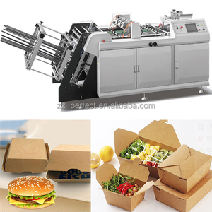 Fiambrera semiautomática de papel de aluminio kraft, máquina de fabricación de cajas de cartón, fiambrera - Product Image 2