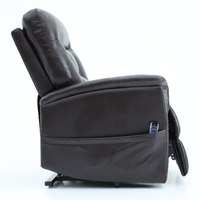 Fauteuil inclinable électrique à quatre moteurs en microfibre Geeksofa, fauteuil médical pour soins à domicile avec appui-tête et soutien lombaire électriques