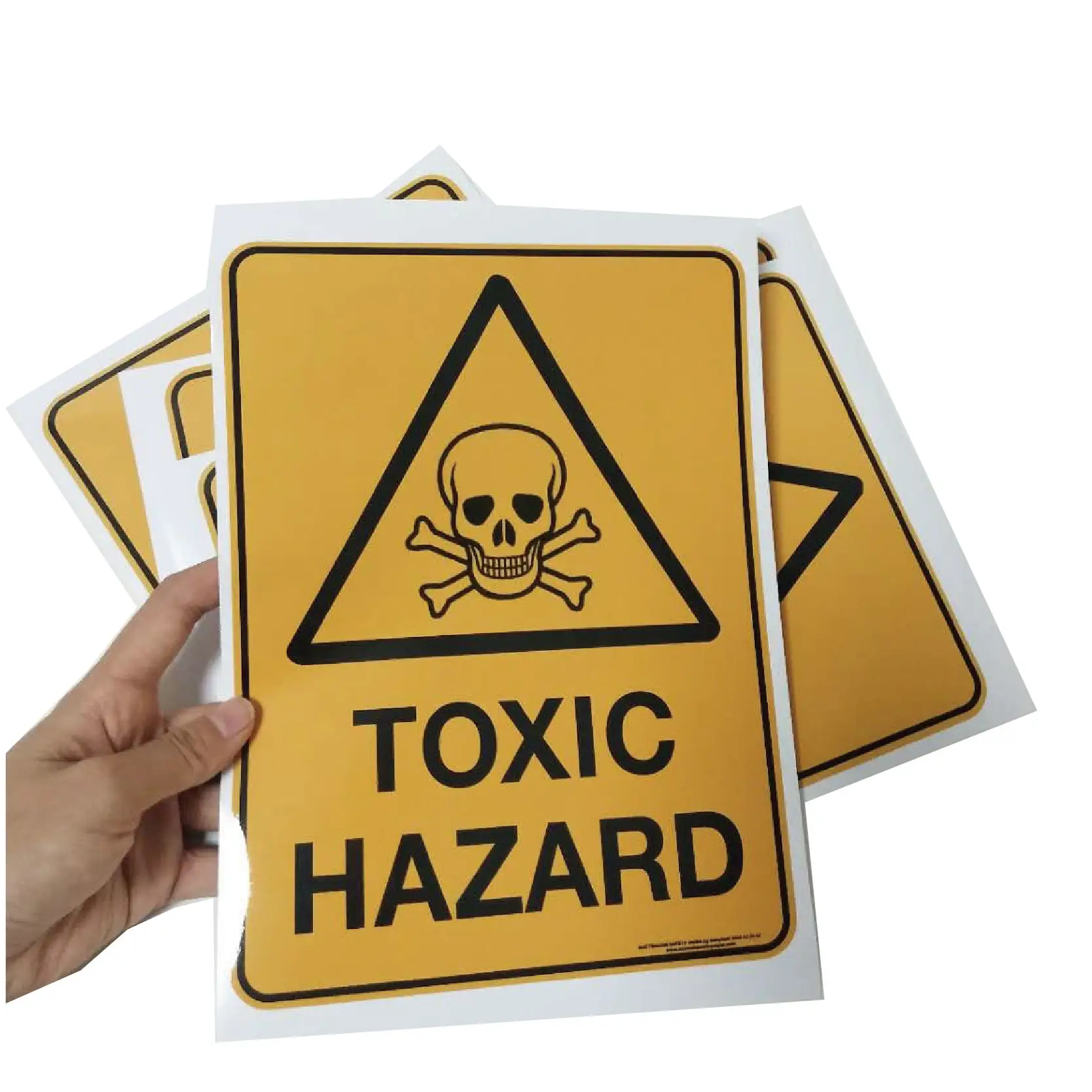 OEM Placard Warning Label Toxic Hazard Stickers Chemical Hazard Warning Label