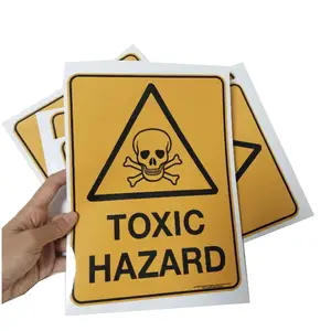 OEM Plakat Label Peringatan Beracun Bahaya Stiker Kimia Bahaya Peringatan Label