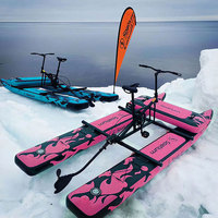 Vélo aquatique gonflable 2 places personnalisable en usine, pédalo, bateau à pédales, vélo aquatique gonflable à vendre