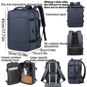 <span class=keywords><strong>Sac</strong></span> à <span class=keywords><strong>Dos</strong></span> de Voyage Grande Capacité pour Hommes et Femmes, Extensible avec <span class=keywords><strong>Compartiment</strong></span> <span class=keywords><strong>Ordinateur</strong></span>, Idéal Fitness et Affaires - Product Image 2