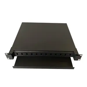 1U 19" 12 core optical fiber distribution frame12 port Lc Sc Fiber Optic Patch Panel 24 Port Fiber Optic Enclosure