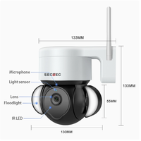 Nouvelle caméra PTZ de jardin TUYA 5MP HD à vision nocturne, moulée sur mesure, avec fonctionnalité WiFi sans fil, fonction Graffiti et stockage sur carte mémoire