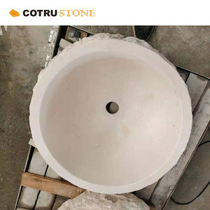 Matériau de granit naturel de couleur beige rond lavabo de haute qualité <span class=keywords><strong>moderne</strong></span> simple haut de gamme évier de salle de bain <span class=keywords><strong>bassin</strong></span> de <span class=keywords><strong>jardin</strong></span> - Product Image 2
