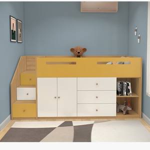 Современная детская кровать, детская двухъярусная кровать с шкафом, ящиками для хранения, набор детской мебели - Product Image 5