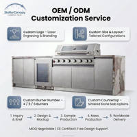 Ensemble complet de cuisine d'extérieur étanche pour l'extérieur BBQ Grill Kitchen Modular Cabinet for Patio Garden